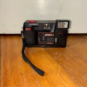 Vintage Kalimar Spirit 1 Panoramic Camera 35mm Black Flash Tested WORKS Handheld